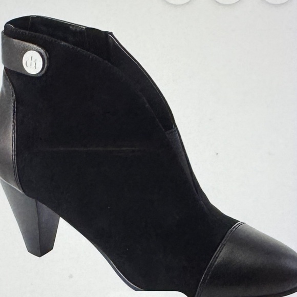 David Tate Black Suede Ankle Boots with Leather Toe and Heel NWOT - Picture 12 of 12